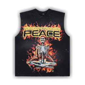 Hellstar Inner Peace Skeleton Sleeveless T-Shirt 'Black'