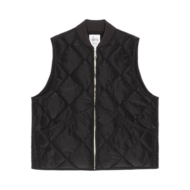 Stussy Thermal Lined Quilted Vest 'Black'