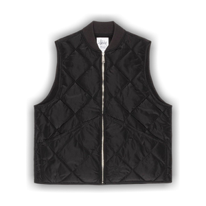 Stussy Thermal Lined Quilted Vest 'Black'