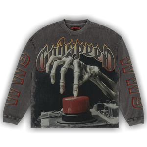Godspeed Code Red Long-Sleeve T-Shirt 'Grey Wash'