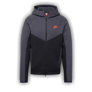 Nike Sportswear Tech Fleece Windrunner 'Black/Dark Smoke Grey/Light Crimson'