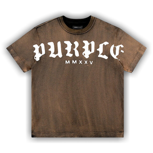 PURPLE BRAND Textured Jersey Tee 'Orange Overdye'