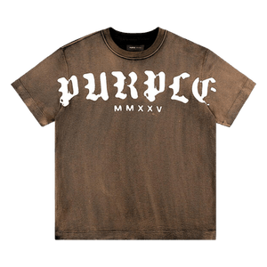 PURPLE BRAND Textured Jersey Tee 'Orange Overdye'