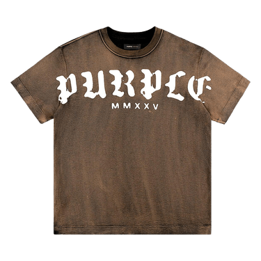 PURPLE BRAND Textured Jersey Tee 'Orange Overdye'