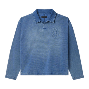 PURPLE BRAND Gothic P Rugby Shirt 'Blue'