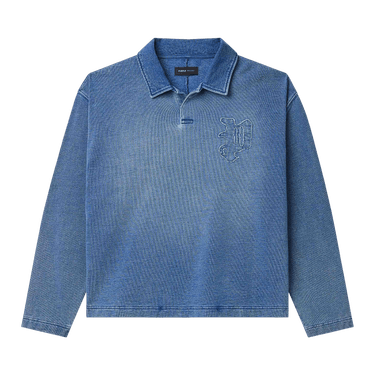 PURPLE BRAND Gothic P Rugby Shirt 'Blue'