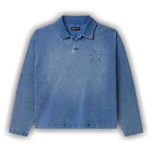 PURPLE BRAND Gothic P Rugby Shirt 'Blue'