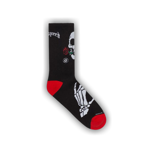 Godspeed Skull & Roses Sock 'Black/Red'