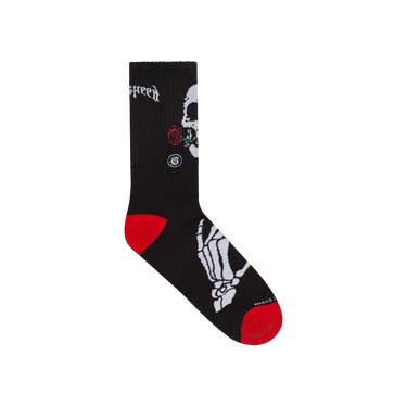 Godspeed Skull & Roses Sock 'Black/Red'