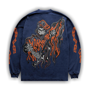 Warren Lotas Chain Reaper Long Sleeve T-Shirt 'Navy'