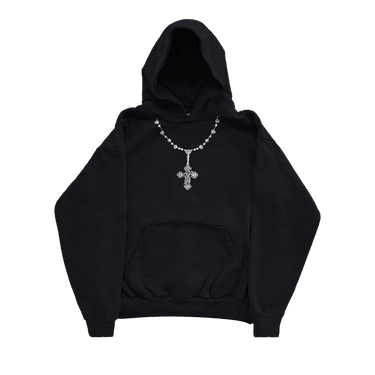 Warren Lotas Embroidered Cross Hoodie 'Black'