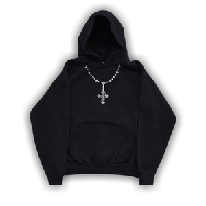 Warren Lotas Embroidered Cross Hoodie 'Black'
