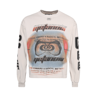 RIVINGTON roi Rebis Divinity Paper Garden Long-Sleeve Tee 'Light Grey'