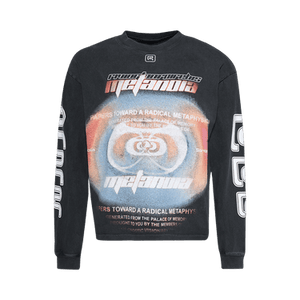 RIVINGTON roi Rebis Divinity Paper Garden Long-Sleeve Tee 'Faded Black'