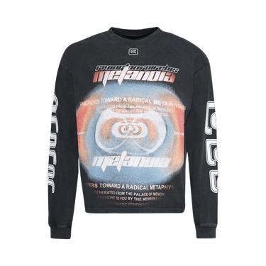 RIVINGTON roi Rebis Divinity Paper Garden Long-Sleeve Tee 'Faded Black'