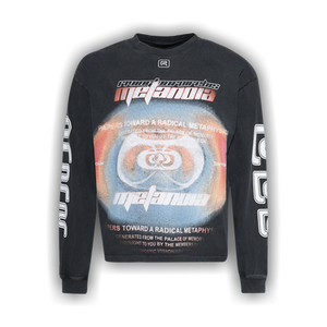 RIVINGTON roi Rebis Divinity Paper Garden Long-Sleeve Tee 'Faded Black'