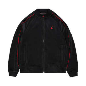 Air Jordan Velour Track Jacket 'Black/Gym Red'