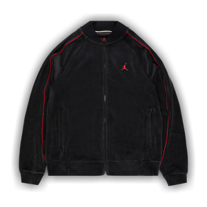 Air Jordan Velour Track Jacket 'Black/Gym Red'