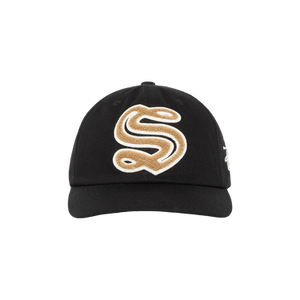 Stussy Mid Depth Chenille S Cap 'Black'
