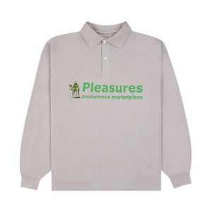 Pleasures Exchange Polo Long-Sleeve 'Grey'