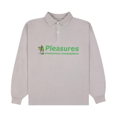 Pleasures Exchange Polo Long-Sleeve 'Grey'