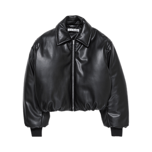 Acne Studios Faux Leather Bomber Jacket 'Black'