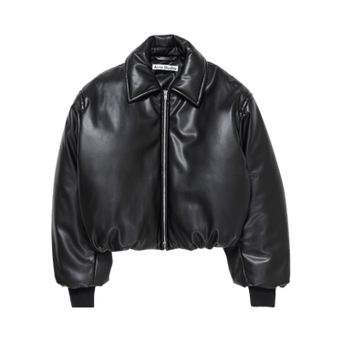 Acne Studios Faux Leather Bomber Jacket 'Black'