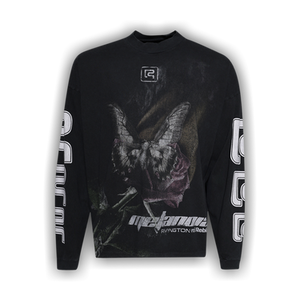 RIVINGTON roi Rebis Metamoth Vintage Long-Sleeve Tee 'Jet Black'