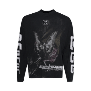 RIVINGTON roi Rebis Metamoth Vintage Long-Sleeve Tee 'Jet Black'