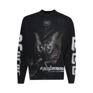 RIVINGTON roi Rebis Metamoth Vintage Long-Sleeve Tee 'Jet Black'