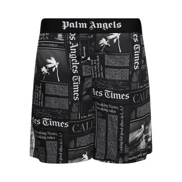 Palm Angels x La Times News Shorts 'Black / Off White'