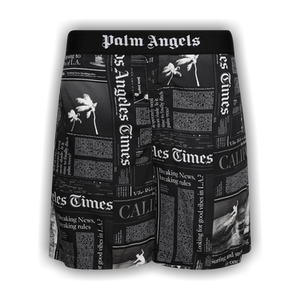 Palm Angels x La Times News Shorts 'Black / Off White'