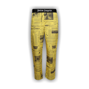Palm Angels x La Times News Pants 'Yellow / Black'