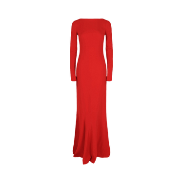 Givenchy Crisscross Chain Strap Gown 'Vermilion'