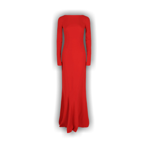 Givenchy Crisscross Chain Strap Gown 'Vermilion'