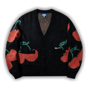 Market Double Cherries Cardigan 'Black'