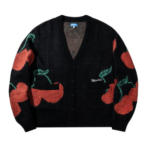 Market Double Cherries Cardigan 'Black'