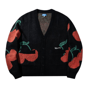 Market Double Cherries Cardigan 'Black'