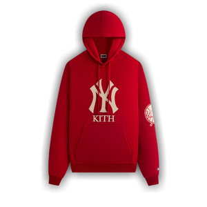 Kith For The New York Yankees Plush Fleece Cropped Braxton Hoodie 'Fame'