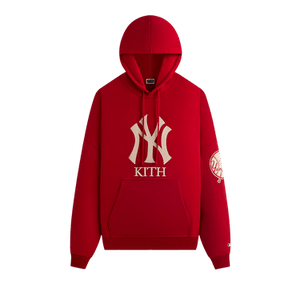 Kith For The New York Yankees Plush Fleece Cropped Braxton Hoodie 'Fame'