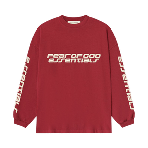 Fear of God Essentials 90's Long-Sleeve Tee 'Crimson'