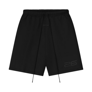 Fear of God Essentials Satin Fleece Relaxed Sweatshort 'Vintage Black'