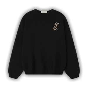 Fear of God Essentials Waffle Crewneck Sweater 'Vintage Black'