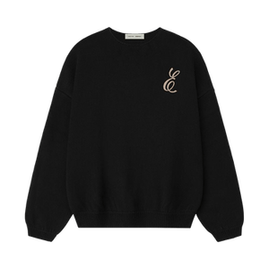 Fear of God Essentials Waffle Crewneck Sweater 'Vintage Black'