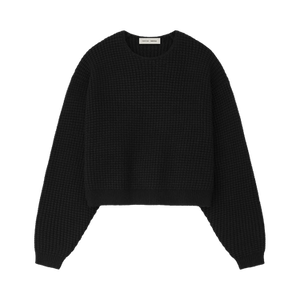 Fear of God Essentials Heavy Waffle Crewneck 90's Sweater 'Vintage Black'