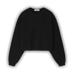 Fear of God Essentials Heavy Waffle Crewneck 90's Sweater 'Vintage Black'