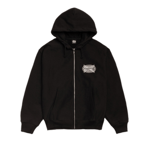 Stussy Champion Oval Zip Hoodie 'Black'