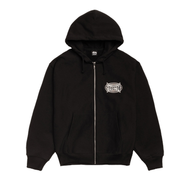 Stussy Champion Oval Zip Hoodie 'Black'