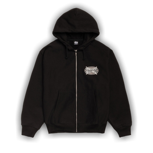 Stussy Champion Oval Zip Hoodie 'Black'