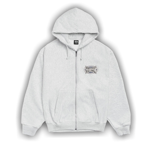 Stussy Champion Oval Zip Hoodie 'Ash Heather'